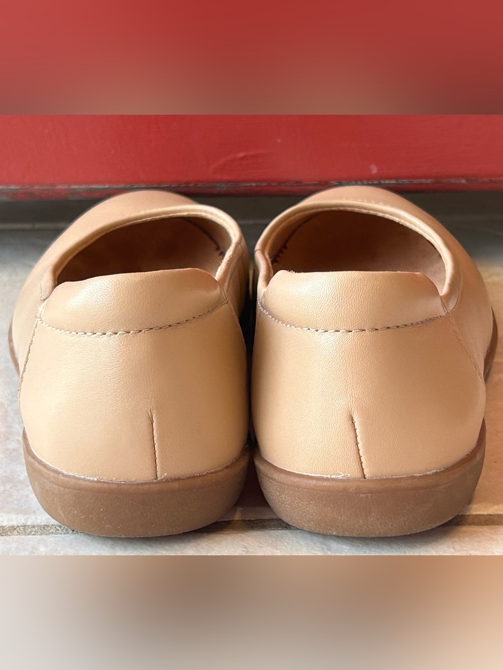 NWOT NATURALIZER “Flexy”s8 nude/Tan Leather Ballet Flats-Slip-On Comfort-MSRP$70 - Picture 8 of 9